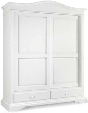 Armadio appendiabiti con bastone e 2 ante arte povera in legno massello e mdf con rifinitura in noce 107x55x197 H