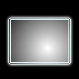 Specchio 5mm rettangolare smussato doppia cornice led interruttoretouch *** misure 120x80 cm, tonalità dimmerabile 2...