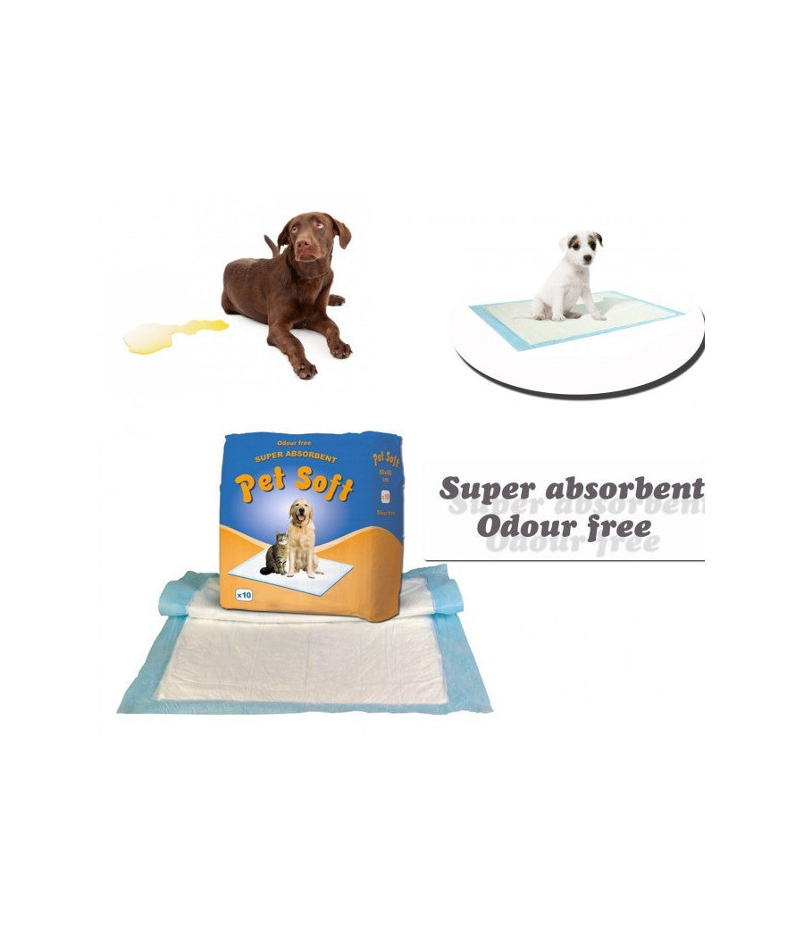X 10 Traverse Cani Tappeto Super Assorbente Cattura Odori Bisogni Animali         