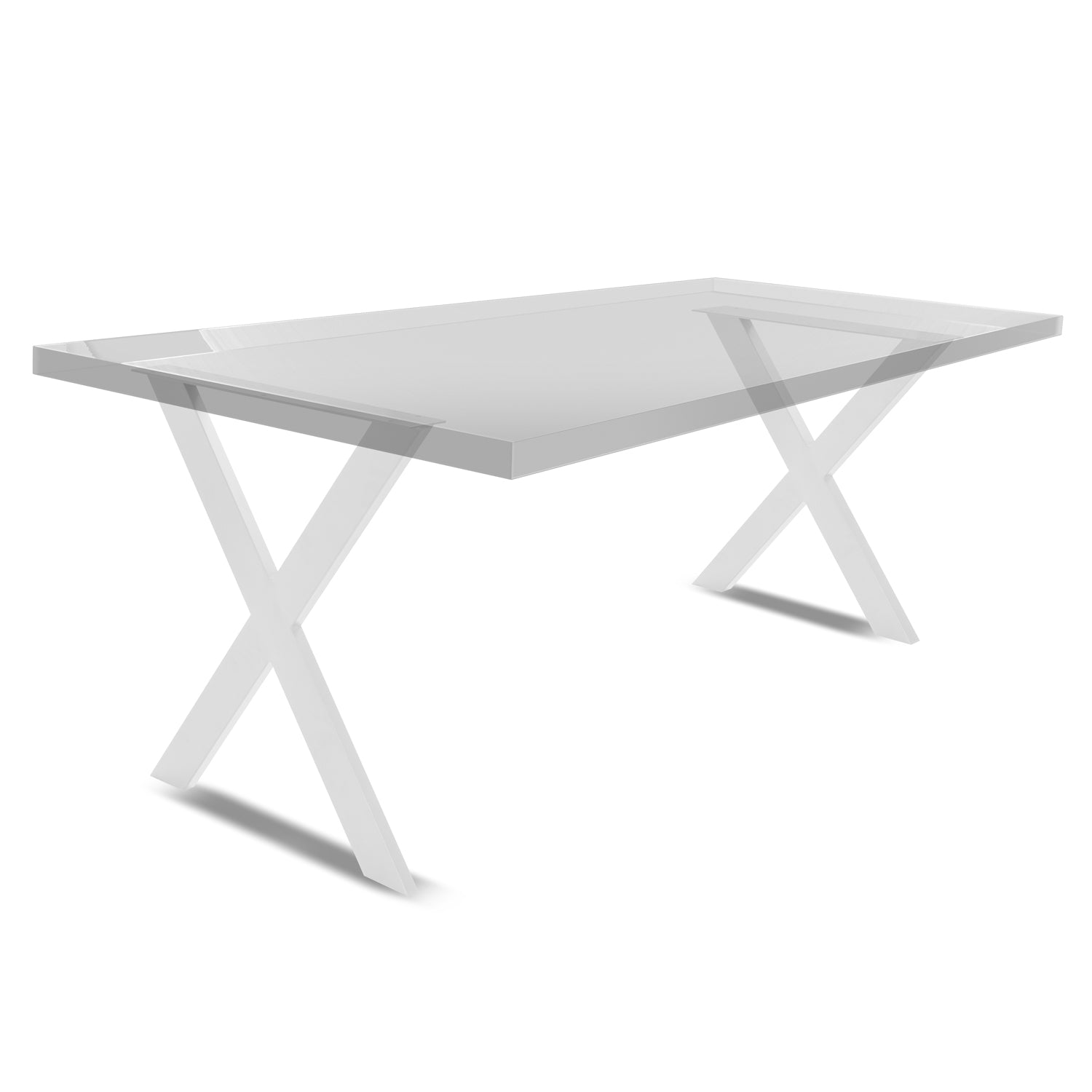 Set di 2 piedi per tavolo - X-shaped - bianco