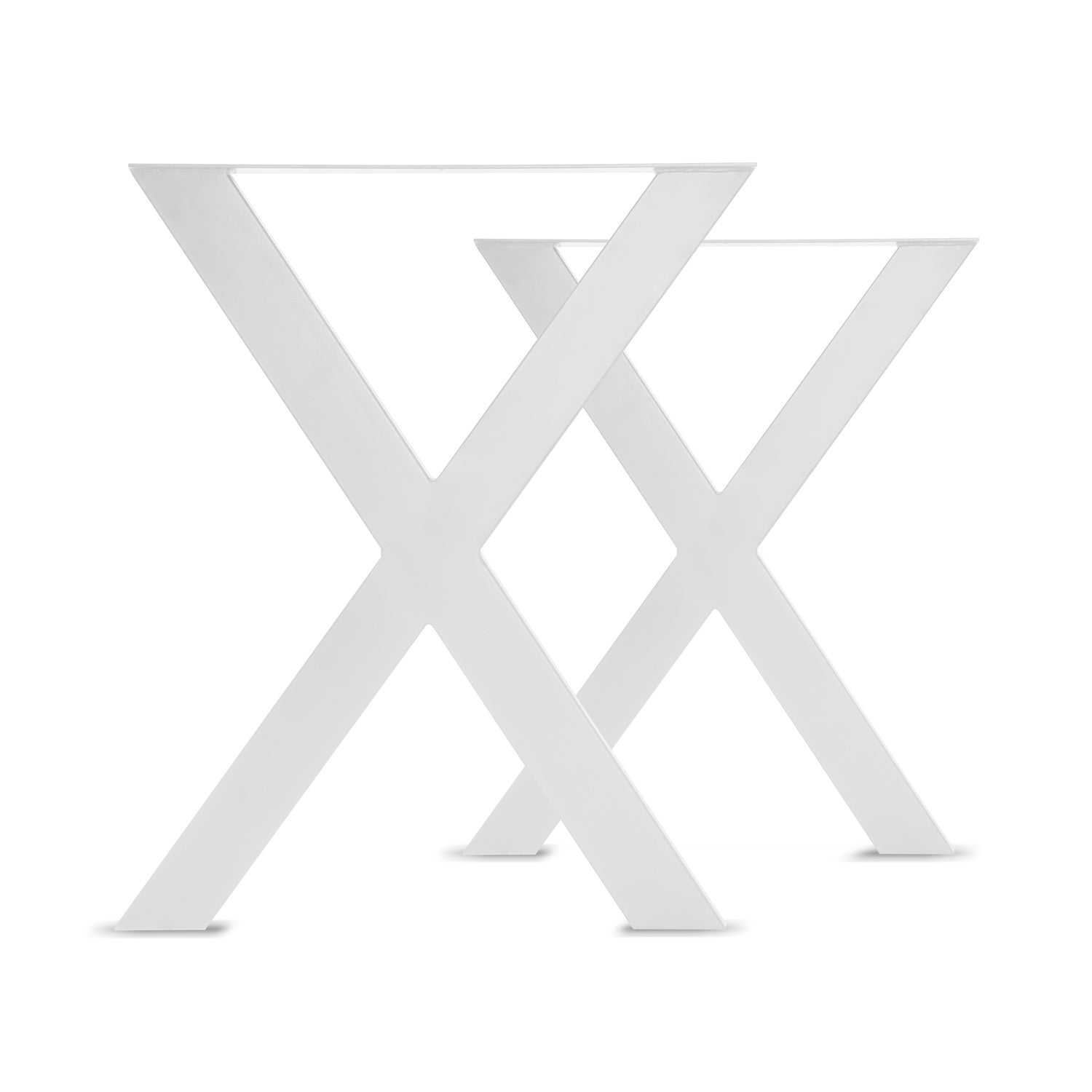 Set di 2 piedi per tavolo - X-shaped - bianco