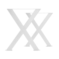 Set di 2 piedi per tavolo - X-shaped - bianco