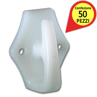 Gancio in nylon grande bianco confezione pezzi 50