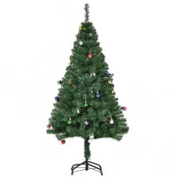 Albero di Natale 150cm con 420 Rami in PVC Ignifughi, Albero di Natale con Decorazioni e Rami Folti, Verde