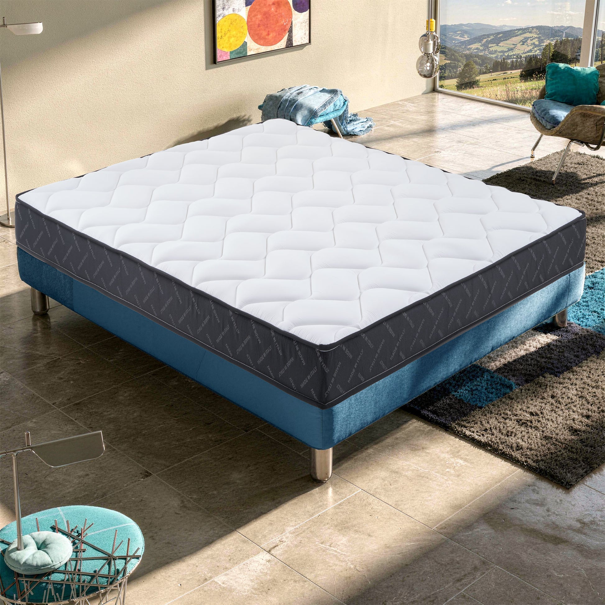 Materasso Singolo 90x190 in Memory Foam, Altezza 10 cm, Rigidità H2, Ortopedico, SMART