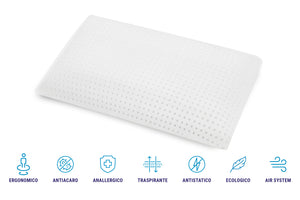 Cuscino in 100% Memory Foam - Altezza 12 cm – Traspirante Anallergico indeformabile