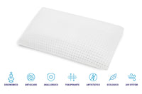 Coppia Cuscini in 100% Memory Foam- Altezza 15 cm – Traspirante Anallergico indeformabile