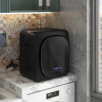 Asciugatrice con Disinfezione UV, Design Compatto, Capacità 4 kg, Acciaio Inossidabile, Nero
