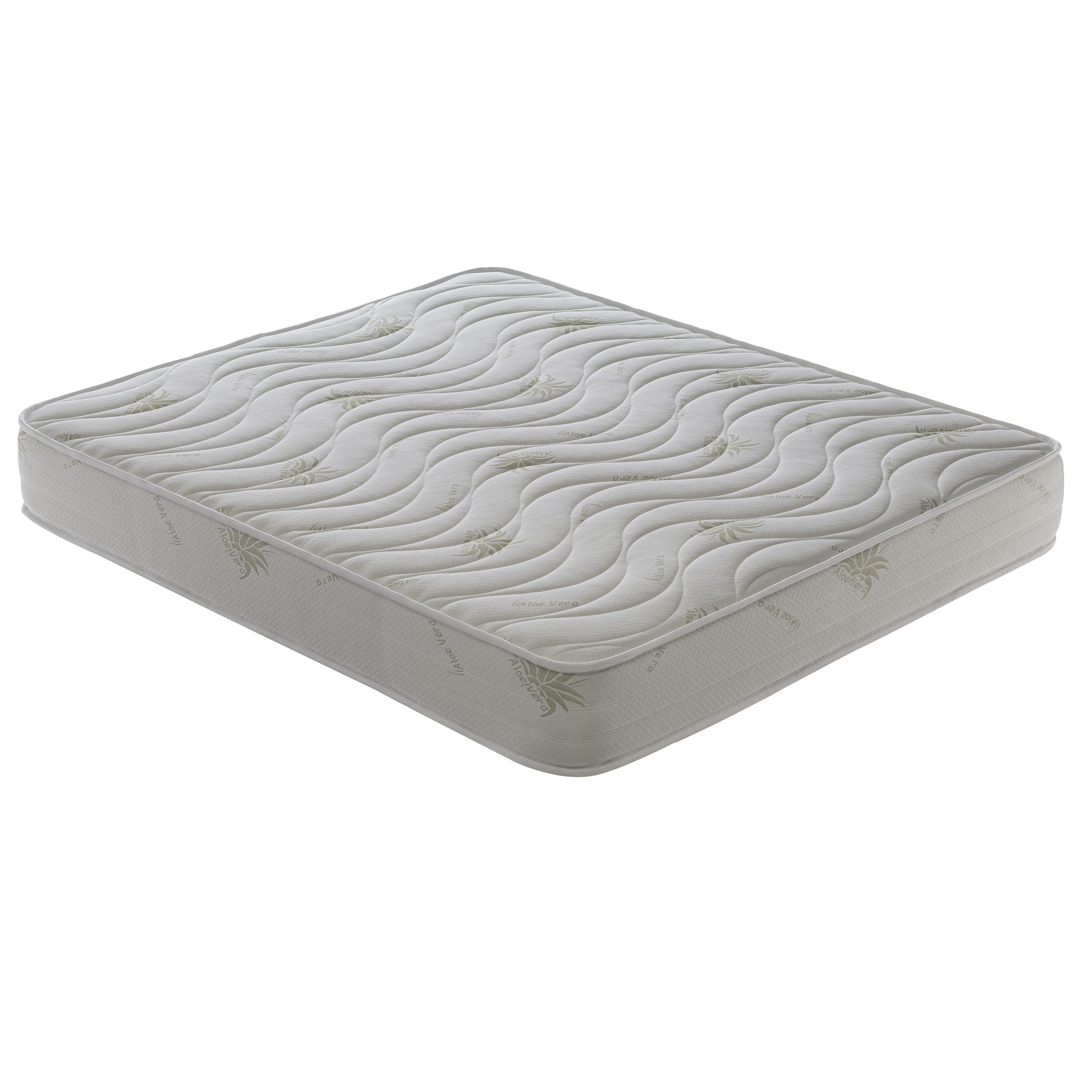 Materasso Singolo 90x190 Alto 25 cm - Aloe Vera – Ortopedico – Alta densità – Onda Massaggiante - Massimo Comfort