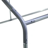 Recinto per Galline con telo di copertura per 4-6 polli in acciaio, 280x190x195 cm