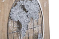 Pannello Mondo Ferro/Legno Cm 50.7X6.5X50.7