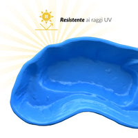 Laghetto da giardino nemi azzurro litri 270 da 180x100xh36