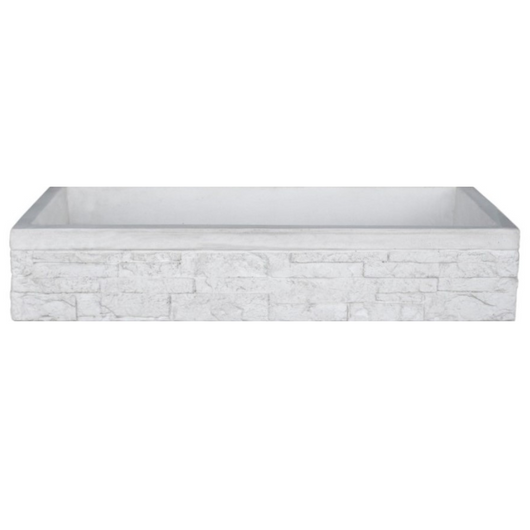 Pilozza lavabo calcestruzzo cemento serie muraglietto giardini lavanderie *** misure 100 x 50 x h.20 cm, confezione 1