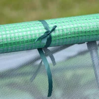 Serra da Giardino in Acciaio con Rivestimento in PE, Porte Avvolgibili e Finestre, 180x140x80cm, Verde