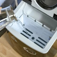 Macchina per Ghiaccio 9 Cubetti in 8-9 Minuti con 3 Dimensioni Regolabili, Nero