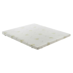 Topper Piazza e Mezza 120x190 in memory foam 7 cm con rivestimento in aloe vera sfoderabile