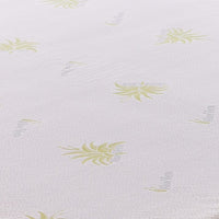 Topper Piazza e Mezza 120x190 in memory foam 10 cm con rivestimento in aloe vera sfoderabile