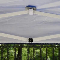 Gazebo Struttura in Acciaio Pieghevole Rivestimento Tessuto Oxford Blu 3x3m