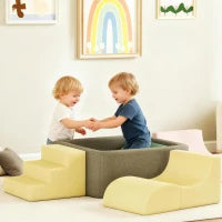 Set 7 Blocchi in Schiuma per Bambini con Rivestimento Lavabile, Multicolore