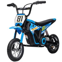 Moto Elettrica per Bambini 24V 250W, 6–16 km/h, Ruote Ø30,5 cm, Blu