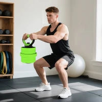 Set di Manubri Regolabili 4 in 1 da 30 kg, utilizzabili come Kettlebell, Bilanciere, Manubri e Supporto per Flessioni