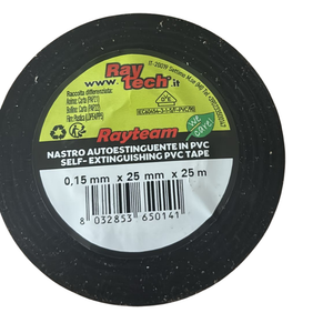 Nastro isolante in pvc autoestinguente raytech per impianti elettrici e cablaggi *** colore nero, dimensioni 25 mm x ...