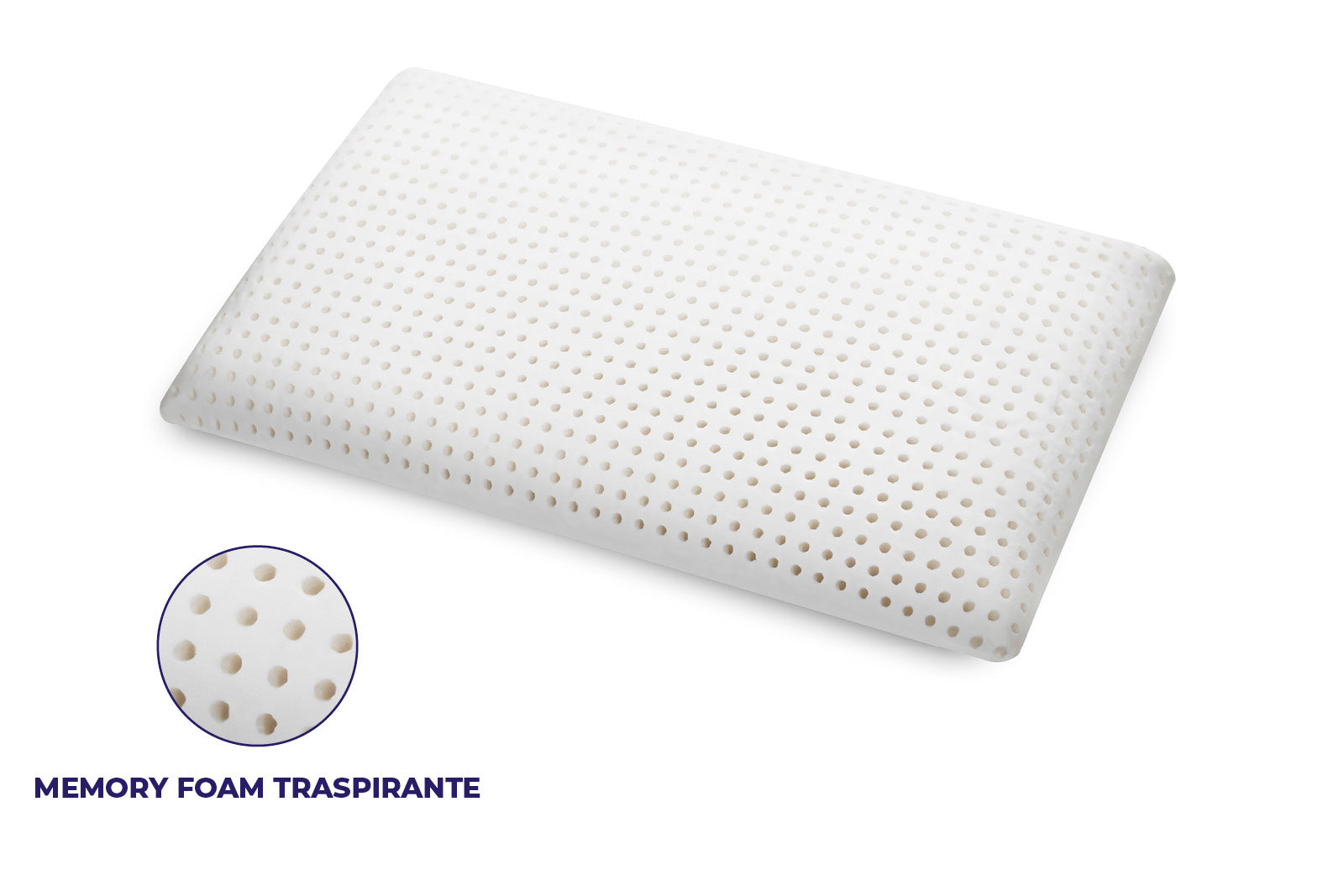 Coppia Cuscini in 100% Memory Foam – Traspirante Anallergico indeformabile