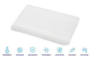 Coppia Cuscini in 100% Memory Foam – Traspirante Anallergico indeformabile