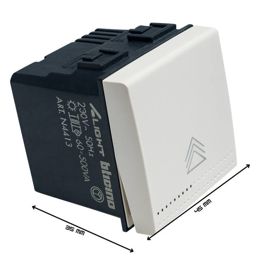 Dimmer a pulsante bticino livinglight n4413 per trasformatori 60-500va