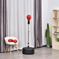 Punching Ball con Altezza Regolabile e Guanti Inclusi, Ф48x136-154cm, Rosso
