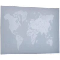 Stampa su Tela 120x90cm per Casa e Ufficio, Tela in Legno di Pino e Inchiostro in Resina Poliuretanica, Grigia e Bianca