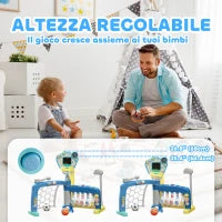 Gioco per Bambini 5 in 1 per Calcio, Basket, Golf, Baseball e Bowling, in PP e ABS, 88.6x38.7x60.4-68 cm