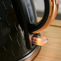 Bollitore, 2200W, Finestra trasparente, Filtro, Riscaldamento rapido, Nero