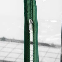 Serra per Piante Verticale con Scaffale a 4 Ripiani in Acciaio e PVC Bianco, 69x50x165cm