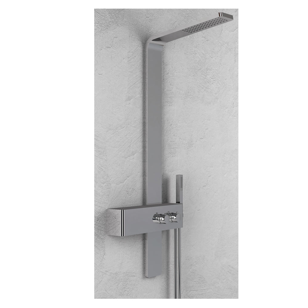 Colonna doccia 016 acciaio inox incasso spazzolato 2 funzioni top l50xp47xh130