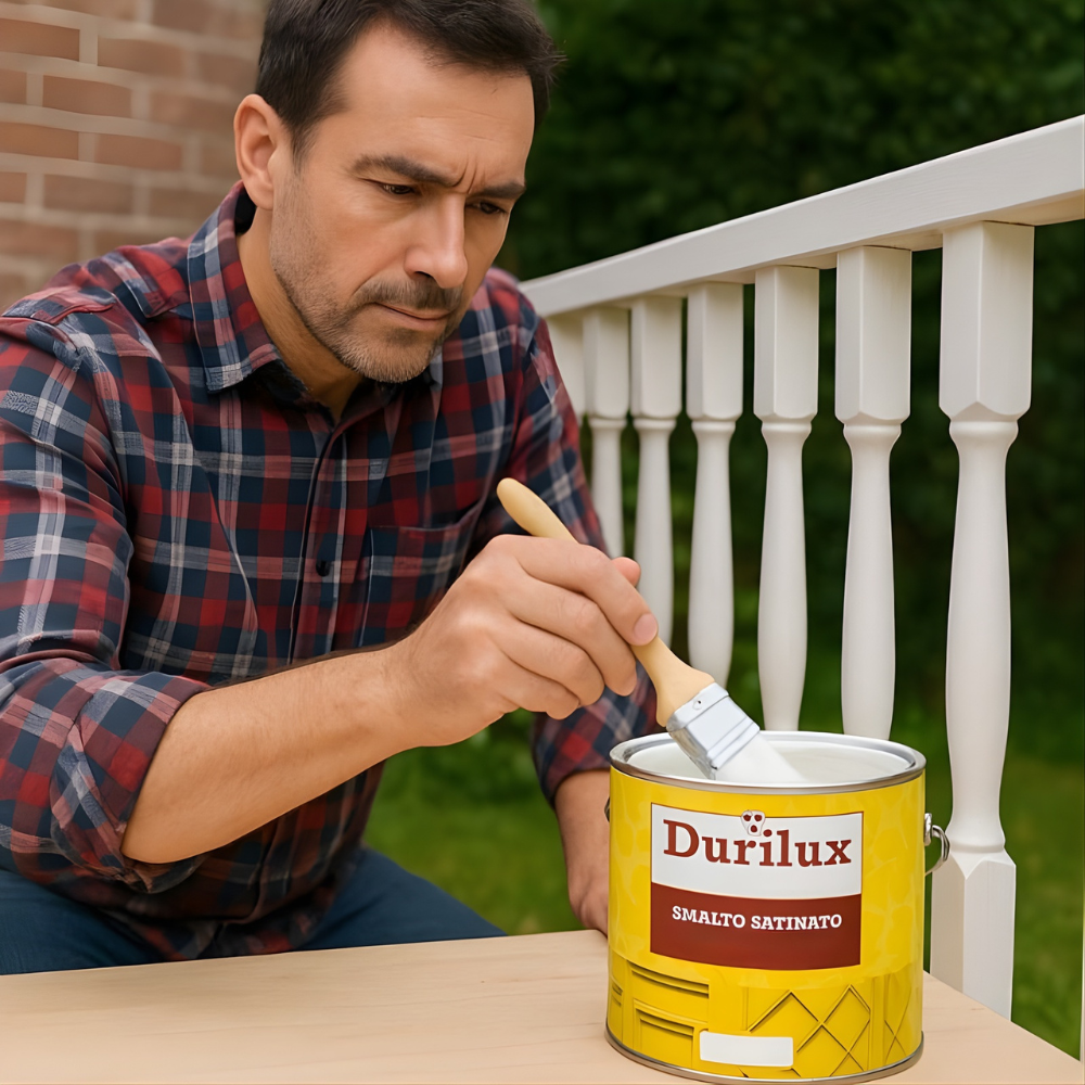 Durilux smalto sintetico satinato per legno e ferro *** formato 2.5 lt, colore- bianco, confezione 1