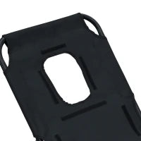 Sedia Sdraio da Esterno Pieghevole con Foro per il Viso e Cuscini, Lettino Prendisole da Giardino, Spiaggia e Campeggio,  Nero