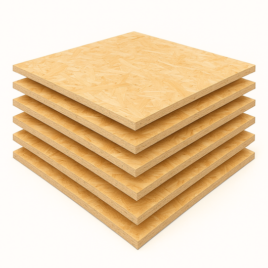 Set pannelli osb fibra legno truciolato sp. 9 mm multistrato 125x125 cm 6 pezzi