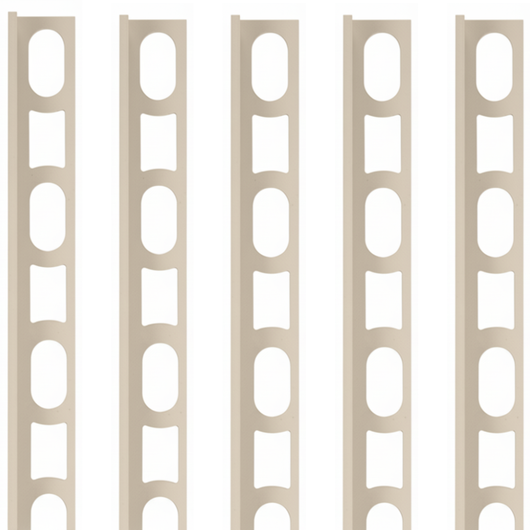 Profili in alluminio verniciato colore bianco antico 123 a l per finitura parete proangle *** pezzi 5 pz, confezione 1