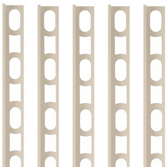 Profili in alluminio verniciato colore bianco antico 123 a l per finitura parete proangle *** pezzi 5 pz, confezione 1