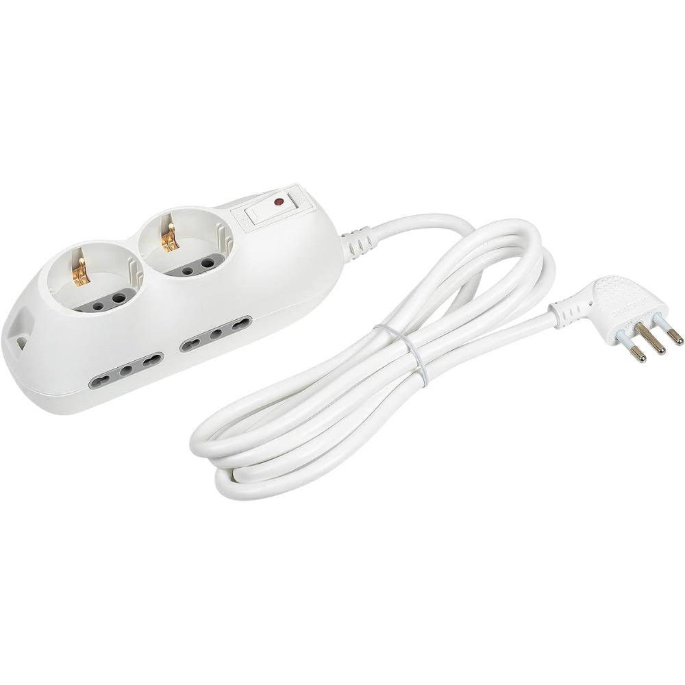 Bticino 3695db multipresa slot safe bianca 4 prese bipasso 2 schuko