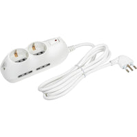 Bticino 3695db multipresa slot safe bianca 4 prese bipasso 2 schuko