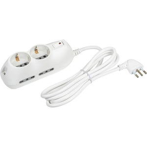 Bticino 3695db multipresa slot safe bianca 4 prese bipasso 2 schuko