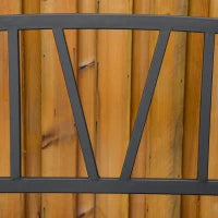 Panchina da Giardino in Metallo Nero Impermeabile, Panca da Esterno in Ferro 2 Posti, 128x56x86cm