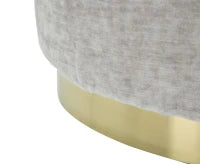 Puff Goldy Ovale Piccolo Grigio Cm 52X35X35