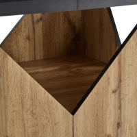 Tavolo da pranzo moderno con venature del legno, per 4-6 persone, 138,5x80x75 cm, Marrone chiaro