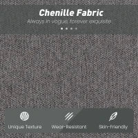 Divano letto 2 posti in schiuma, con braccioli larghi, 2 cuscini, portata 360 kg, Grigio