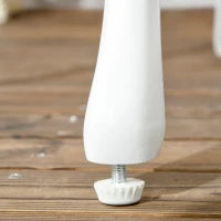 Set da Giardino 3 Pezzi in Alluminio Bianco, 2 Sedie da Esterno 45x42x85.5 cm e Tavolino Rotondo Ø61x66.5 cm