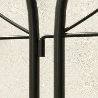 Support per Piante Rampicanti con Motivo, Set di 2 Tralicci da Giardino per Viti, Fiori, Verdure, in Metallo, 50 x 180 cm, Nero