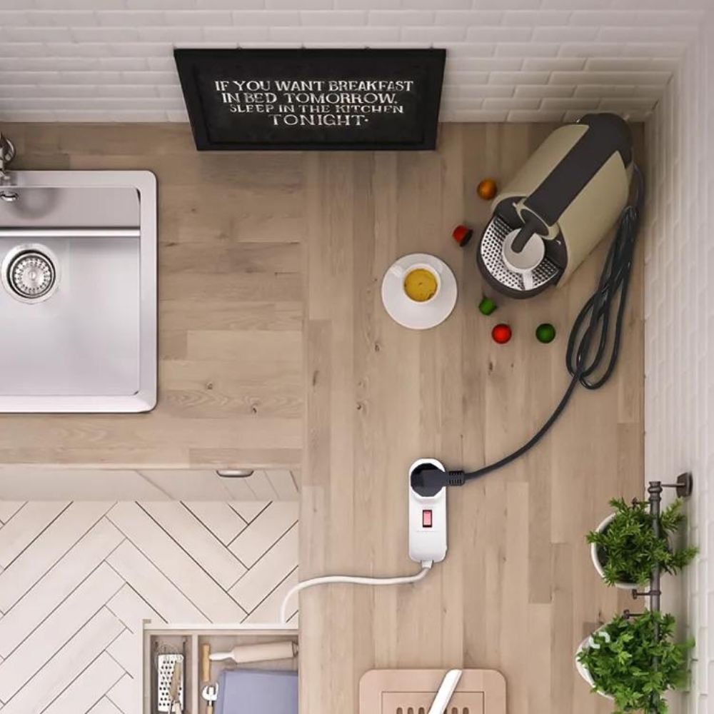 Multipresa 2 prese bipasso 10/16a universale shuko spina angolo 10a 1,5 metri